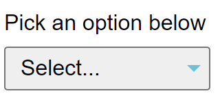 Accessible Vue.js dropdown menu with label